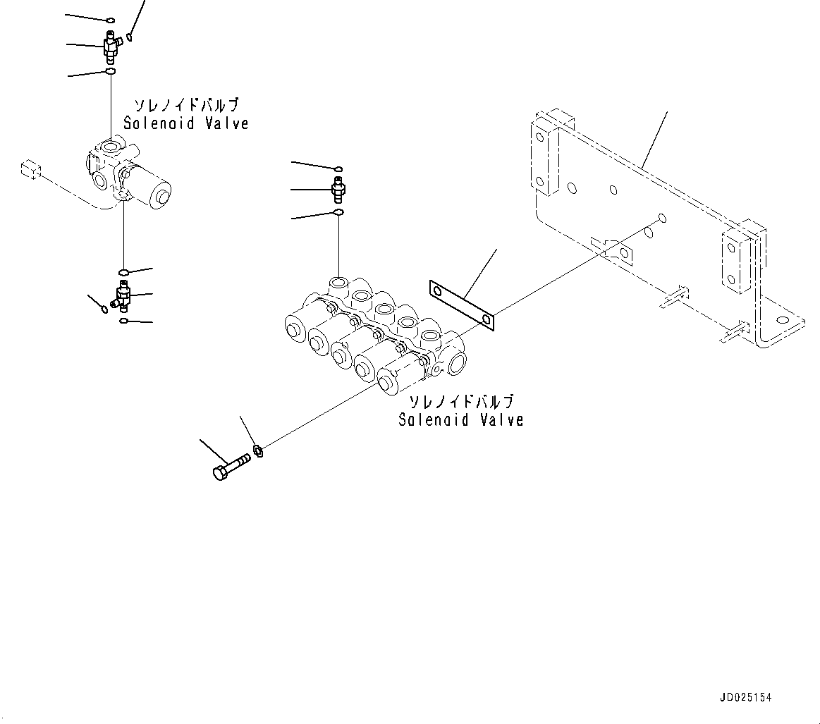 Bracket(Solenoid Valve,Swing Priority Valve and piping) (21N-62-36430) KOMATSU