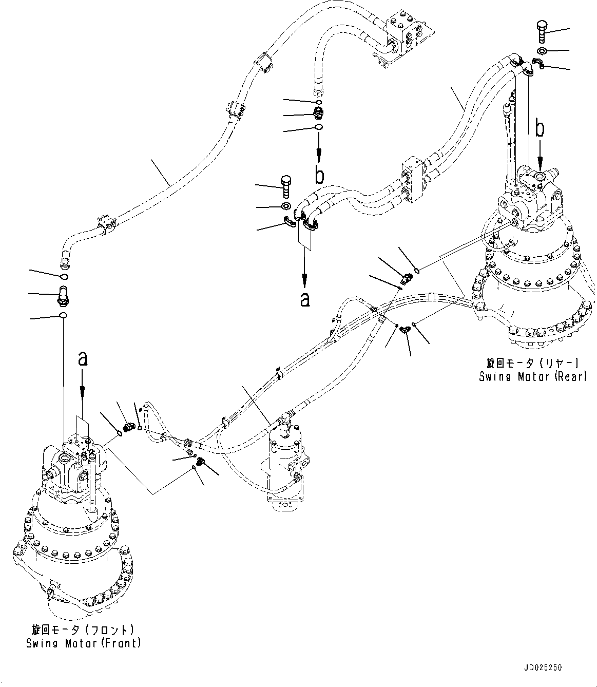 Hose, Face Seal Type(Swivel Joint,Connecting Parts, Swivel Joint) (02762-005A7) KOMATSU