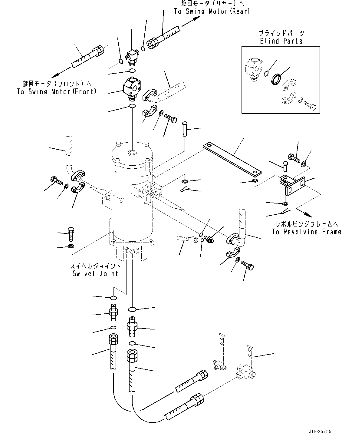 Hose, Flange Type(Travel Piping) (07073-01A08) KOMATSU