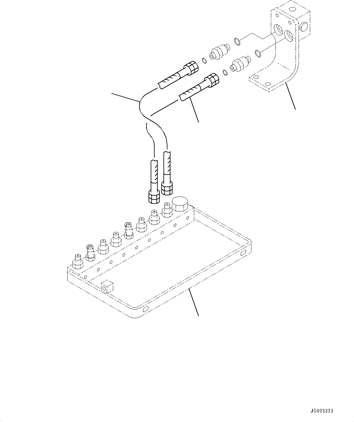 Bracket(Shuttle Valve Piping,Related Parts) (21N-62-35421) KOMATSU