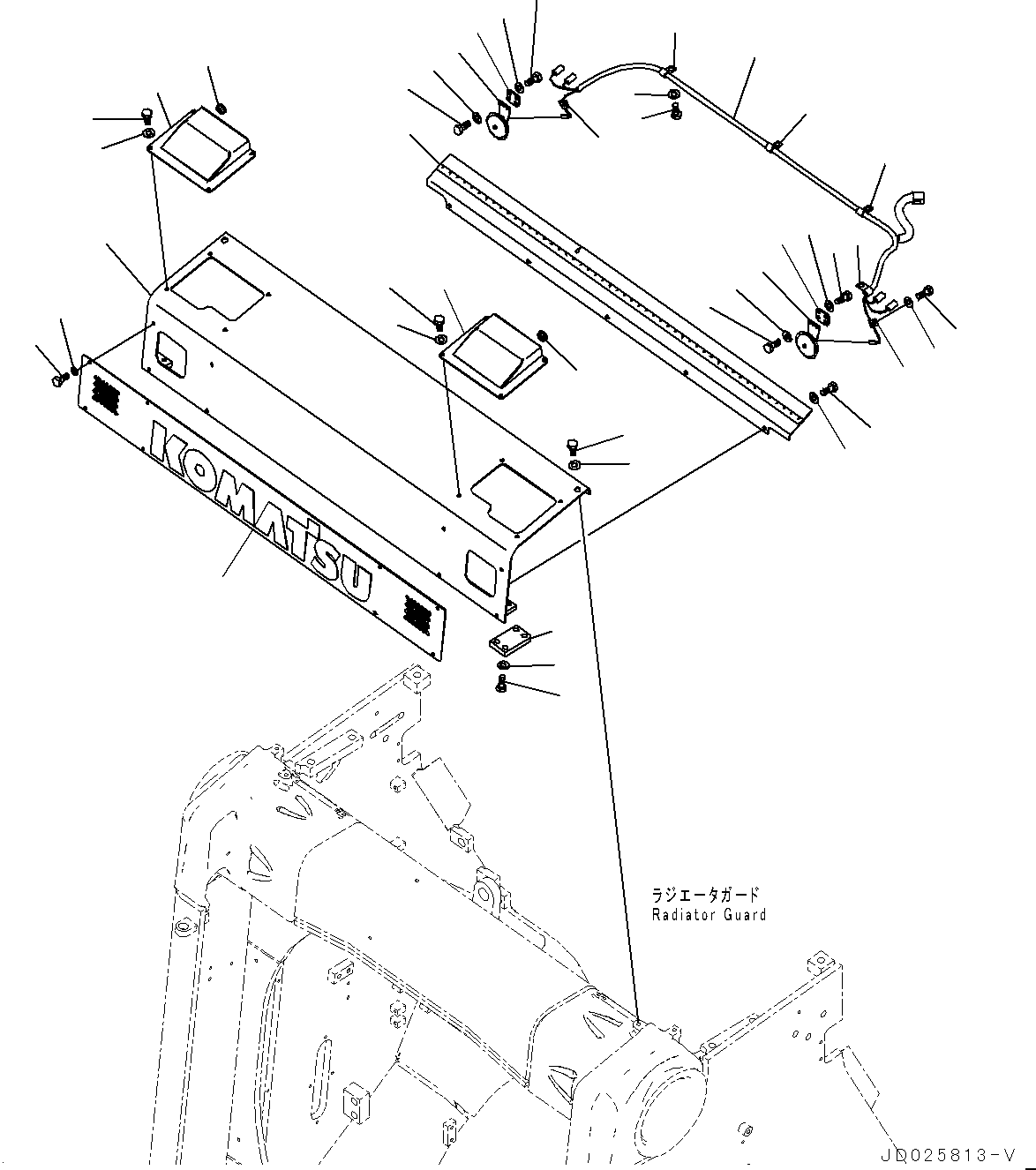 Mark(Radiator Guard,Stay Cap Bolt) (198-54-78190) KOMATSU