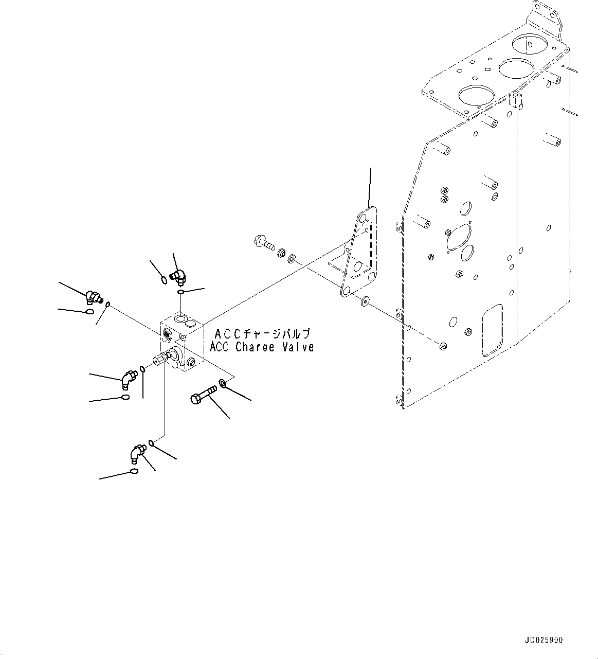 Bracket(Brake Piping,Accumulator Piping,For EC Regulation Arrangement) (566-43-82690) KOMATSU