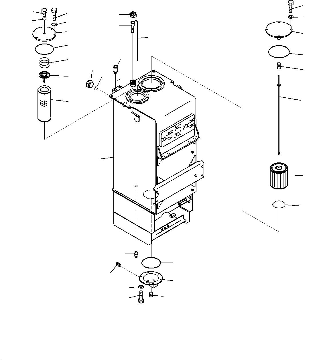 Tank Assembly, Hydraulic Oil 41E-S95-3510 KOMATSU