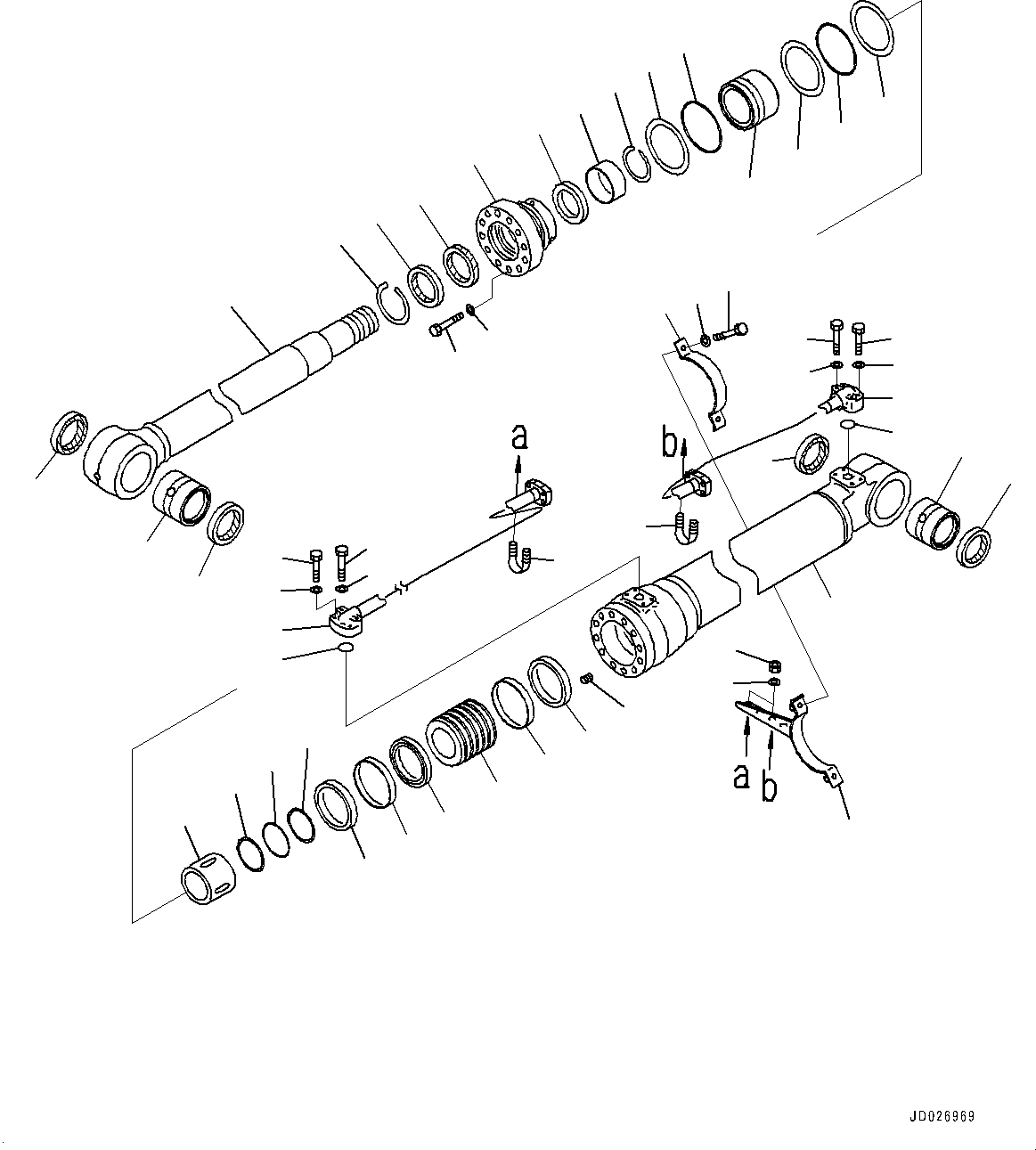 Цилиндр в сборе 707-01-XR810 KOMATSU