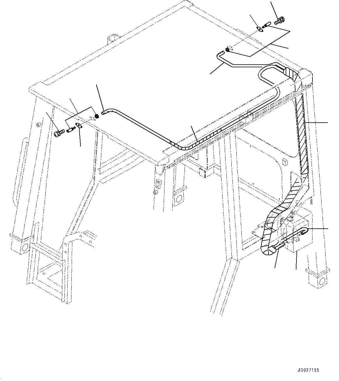 Bracket(ROPS Cab,Window Washer Tank) (114-X11-4811) KOMATSU
