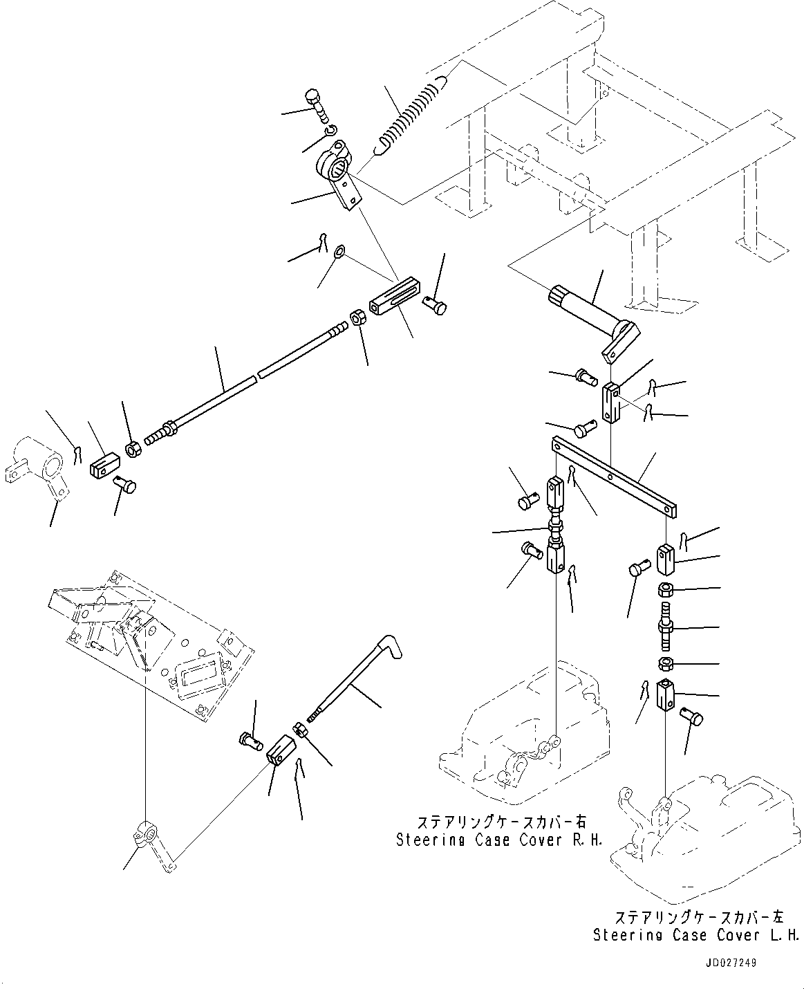 Lever(Brake Control,Brake Pedal,With Mono Lever Steering,For Machine With ROPS Cab) (114-43-44260) KOMATSU