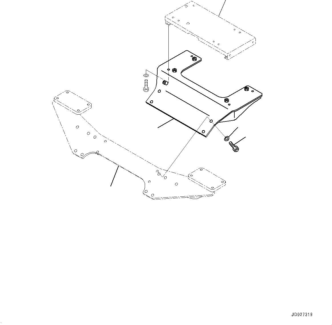 Bracket(ROPS Mounting,Without ROPS Cab) (103-Y78-2210) KOMATSU