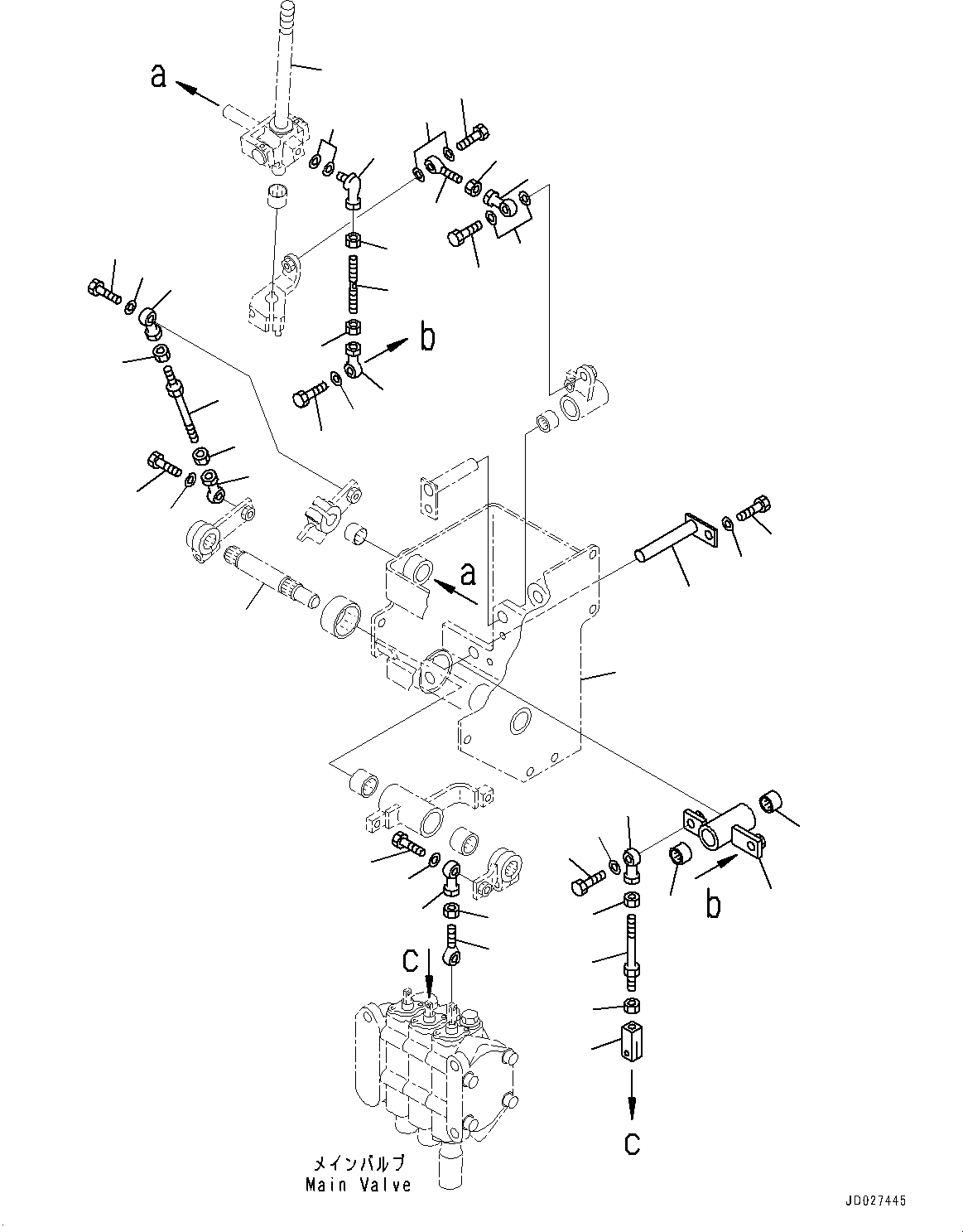 Bracket(Dozer Control Lever and Linkage,Work Equipment Control Lever,Provision For 3-Point Hitch,Without ROPS Cab) (104-43-55310) KOMATSU