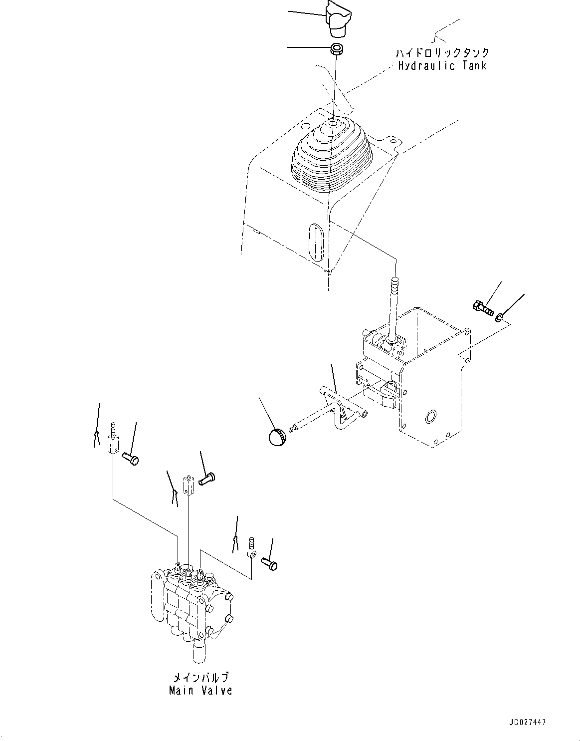 Lever(Dozer Control Lever and Linkage,Work Equipment Control Lever,With Power Angle Power Tilt Dozer, Inside Frame,Without ROPS Cab) (104-43-45181) KOMATSU