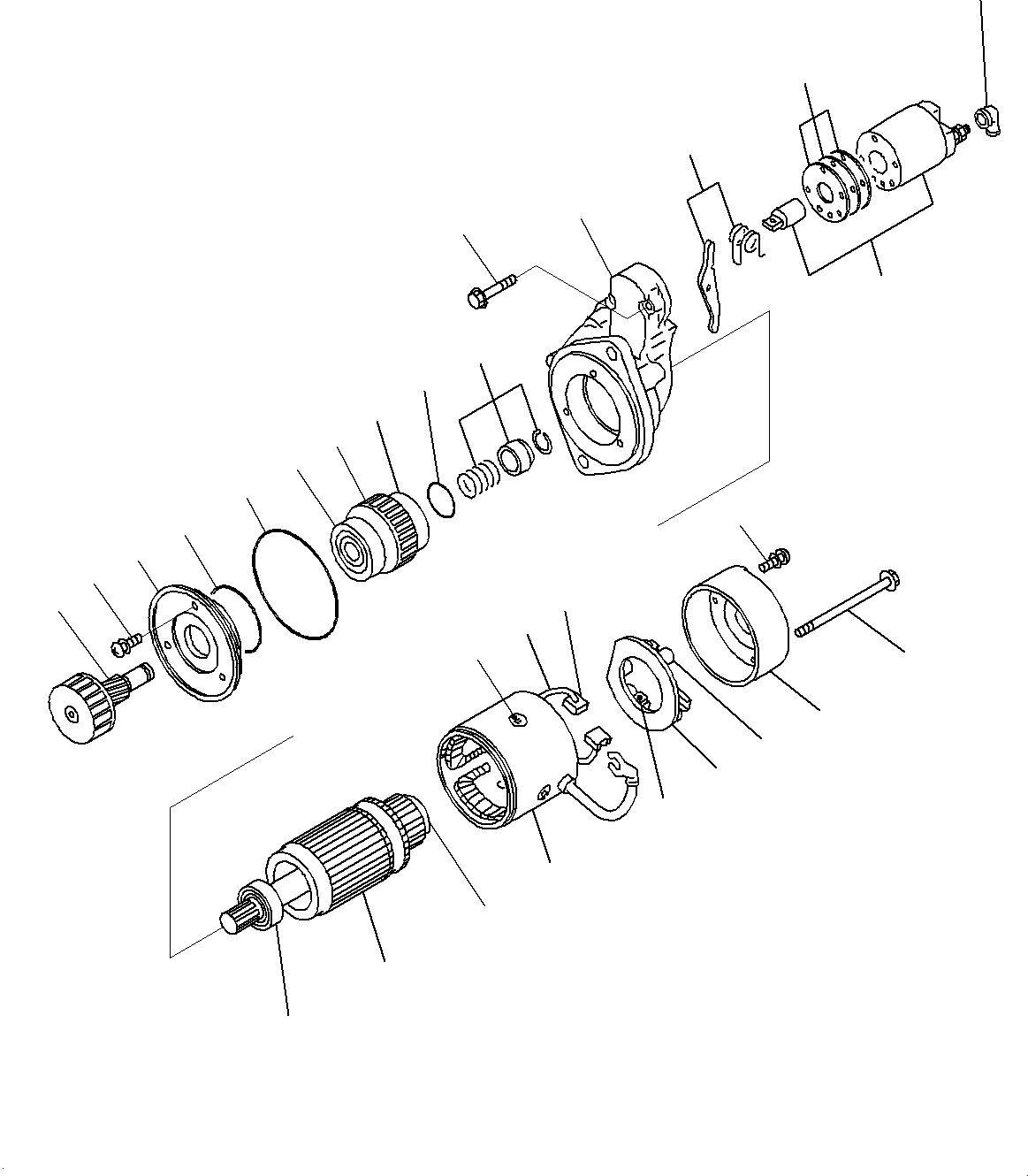 Starting Motor Assembly, 2.3Kw YM129932-77010 KOMATSU