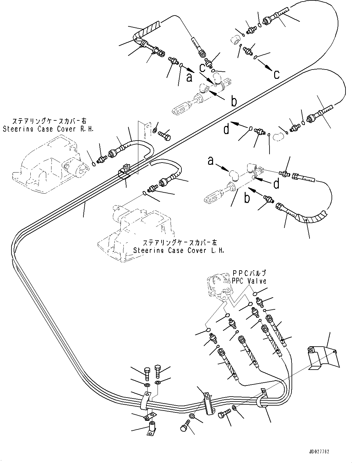 Cylinder,L.H.(Steering Control Valve,Brake Cylinder,With Mono Lever Steering) (104-40-58510) KOMATSU