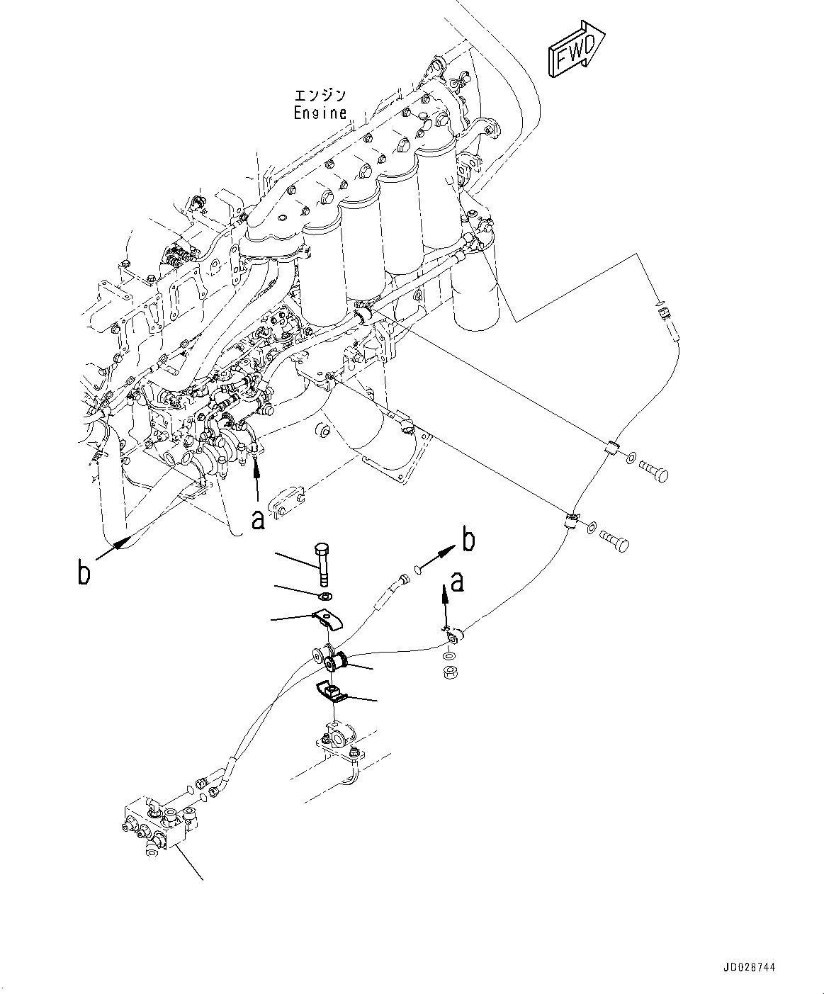 Блок (топливные трубопроводы, блок) (561-04-82264) KOMATSU