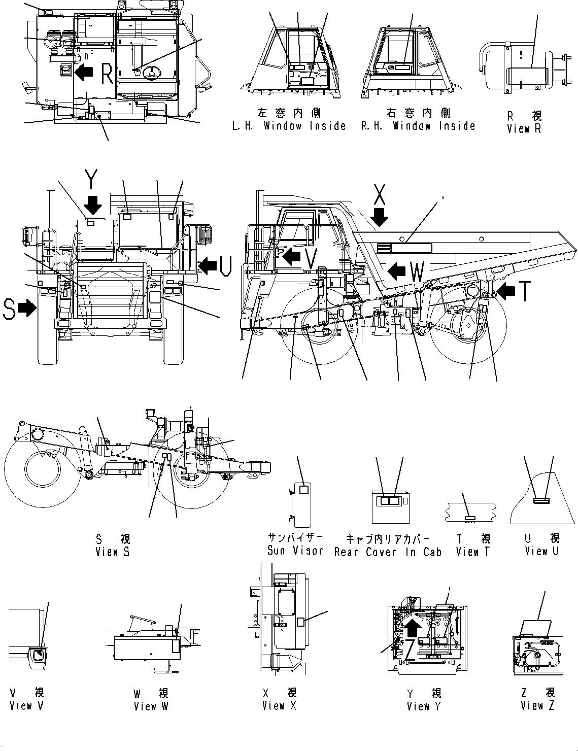 Mark, Machine Model, HD405 566-93-8B371 KOMATSU