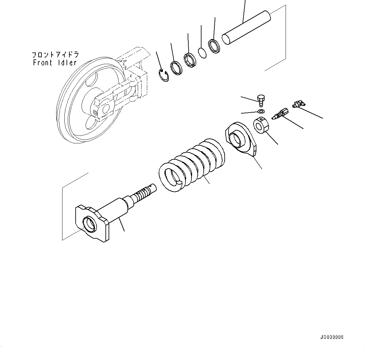 IDLER CUSHION, ASSEMBLY 22F-30-R0232 KOMATSU