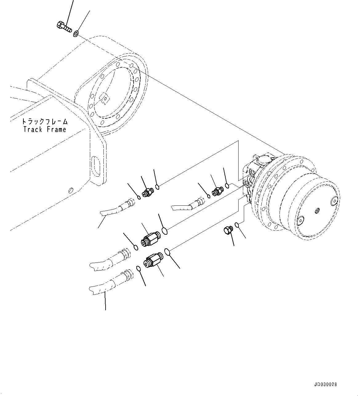 Hose(Track Frame,Piping) (22F-62-21911) KOMATSU
