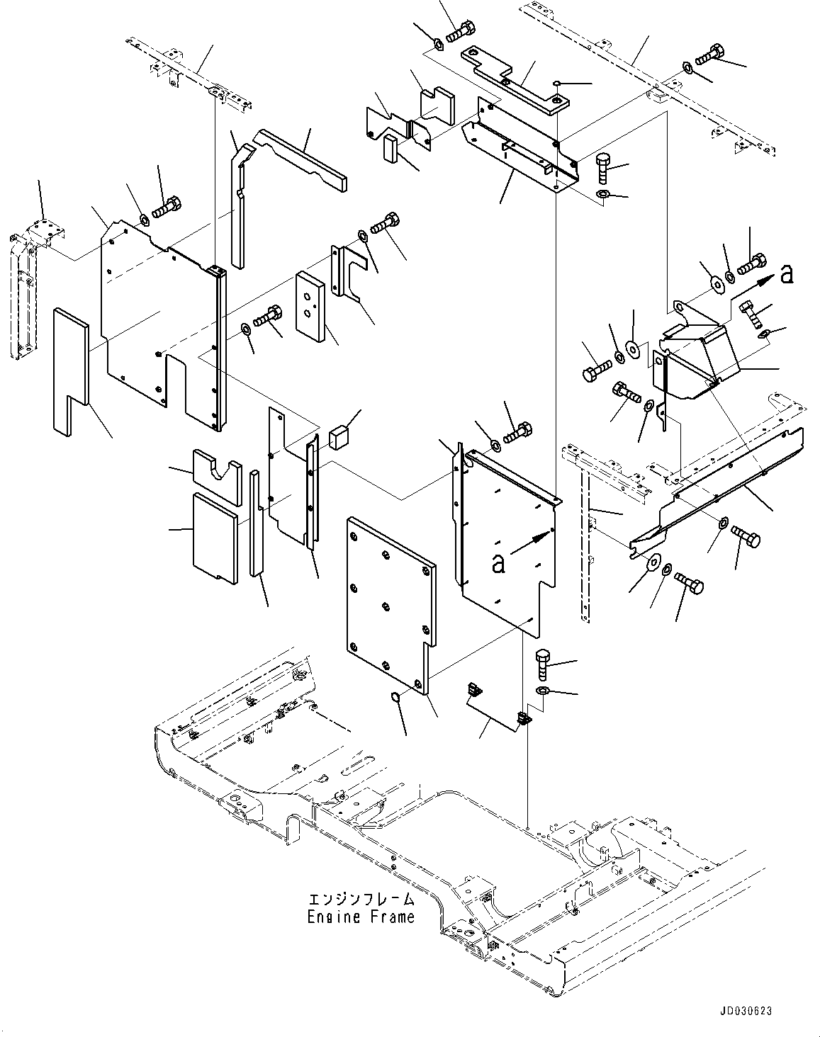 Frame(Side Cover R.H.) (8240-54-4591) KOMATSU