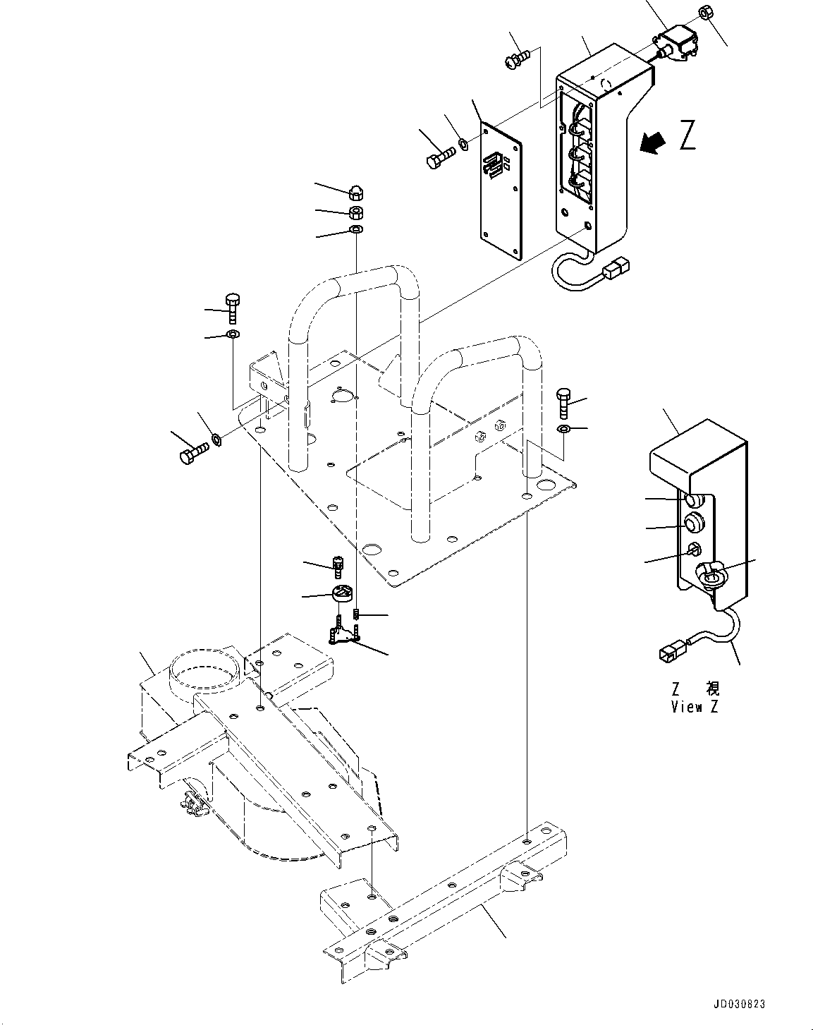 Bracket(Air Cleaner Partition) (8240-54-4831) KOMATSU