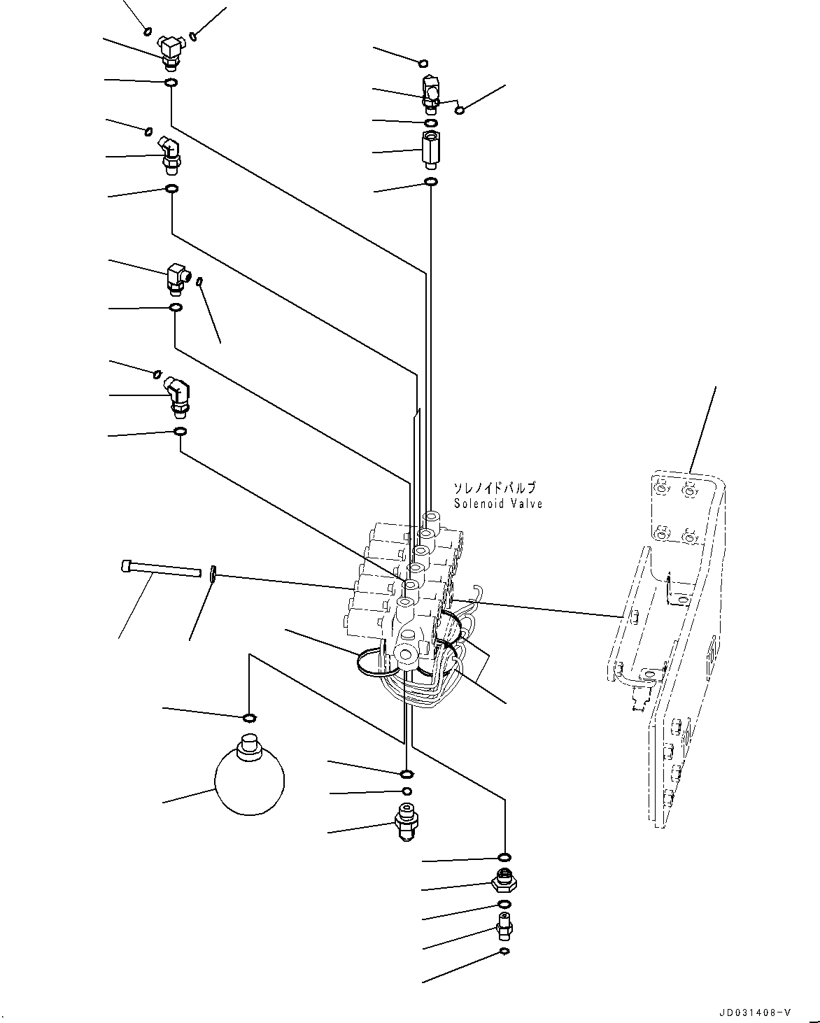 Bracket(Control Valve,Hose and Bracket,With Arm Crane, Breaker) (22U-62-34221) KOMATSU
