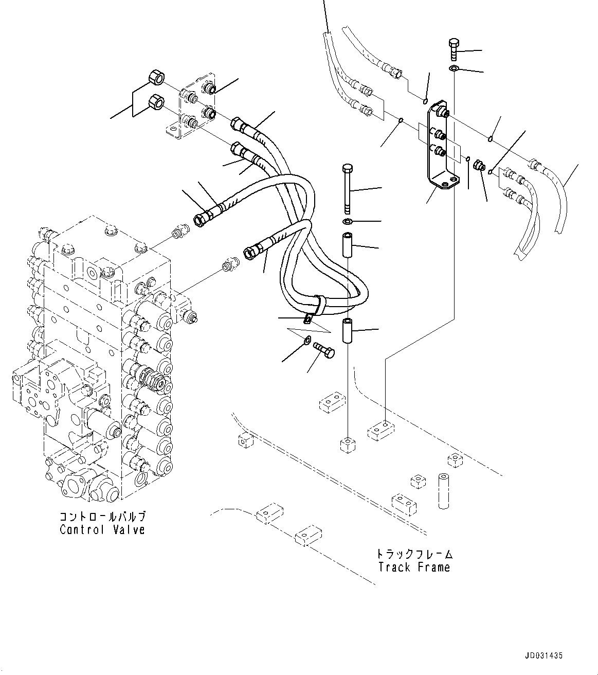 Hose, Face Seal Type(Feeder Piping) (02763-00305) KOMATSU