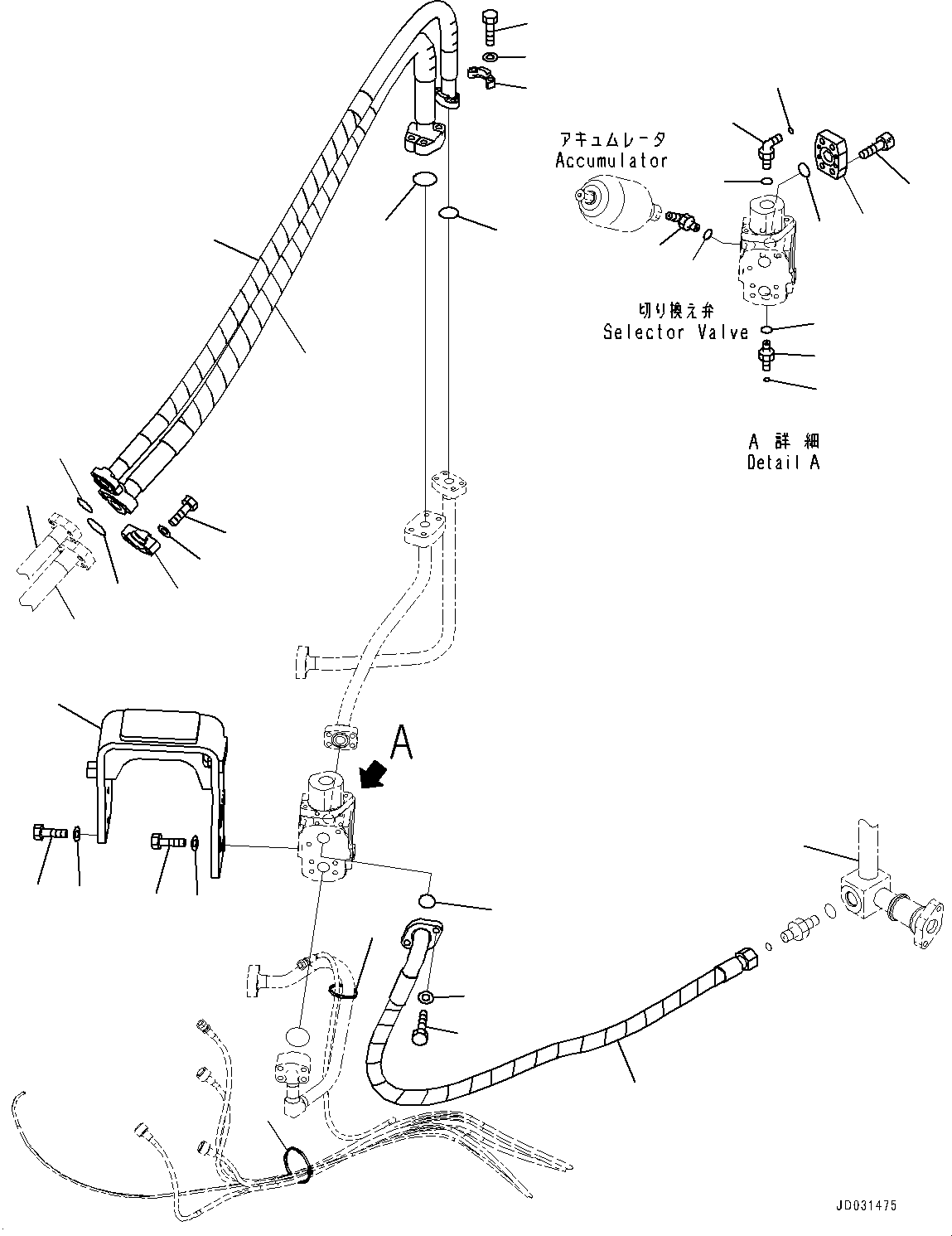 Tube(Boom,Additional Piping) (22U-62-34541) KOMATSU