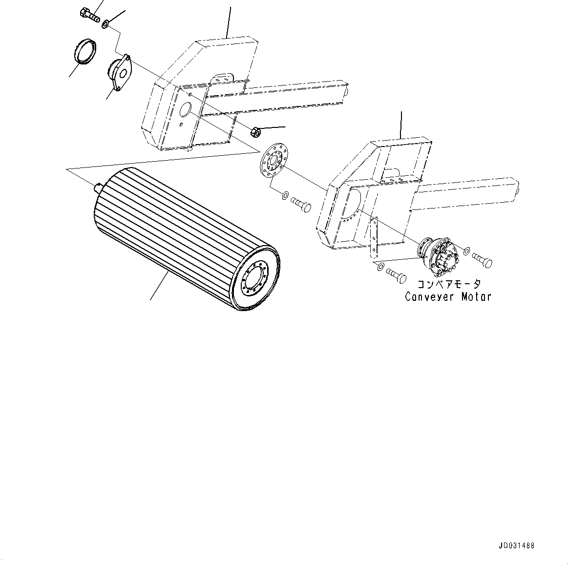 Frame(Conveyor,Frame,Water Spray, Over Main Conveyor) (8240-79-6180) KOMATSU