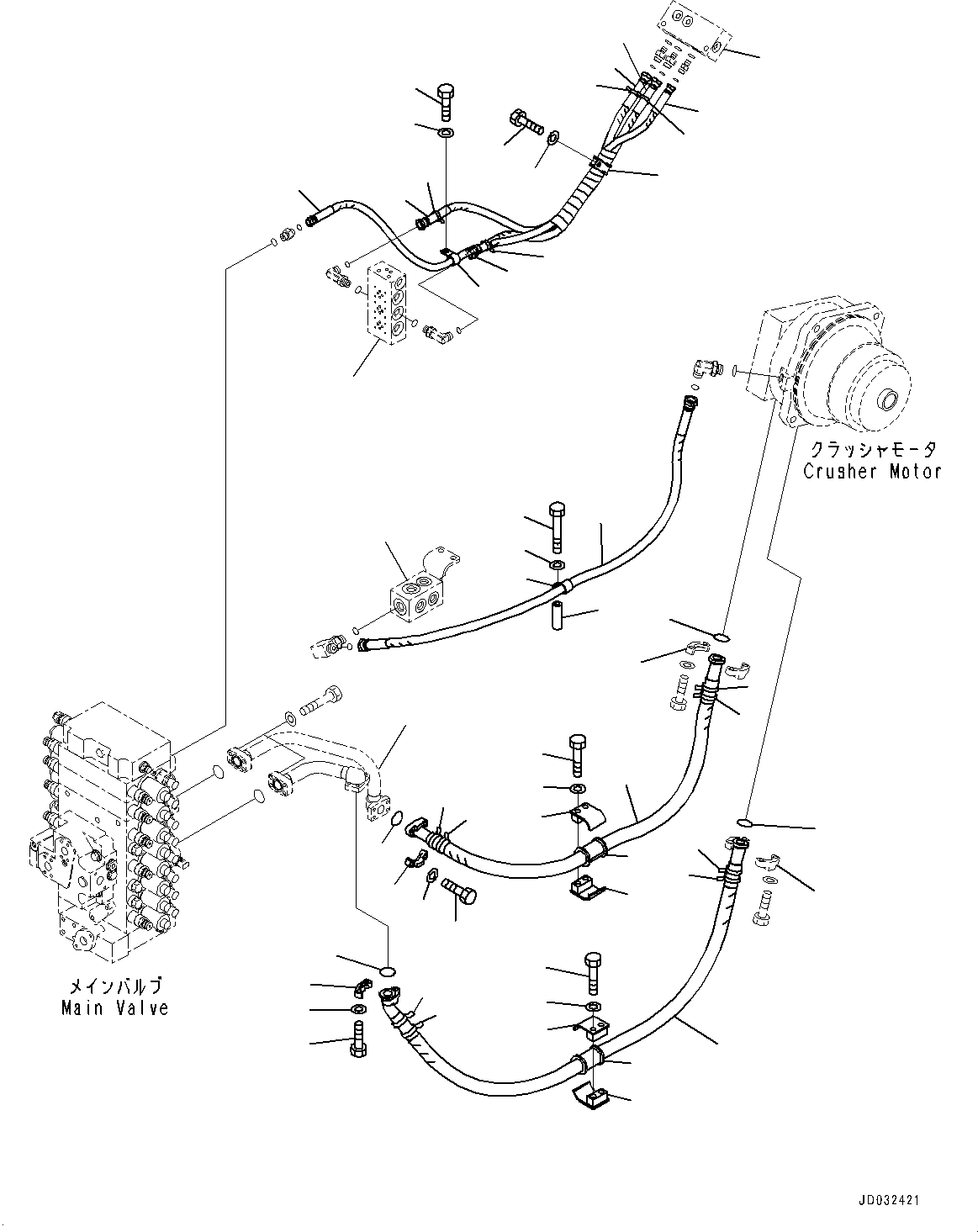 Block(Solenoid Valve,Solenoid Valve Piping for Conveyor,With Folding Hopper) (8234-62-1530) KOMATSU