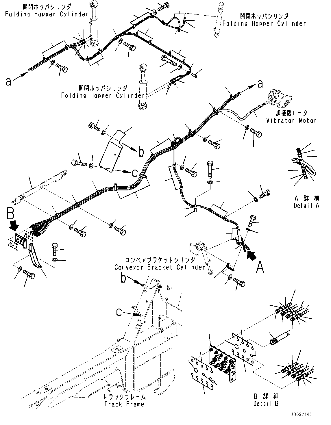Bracket(Feeder Piping,Track Frame Piping) (8234-62-1591) KOMATSU