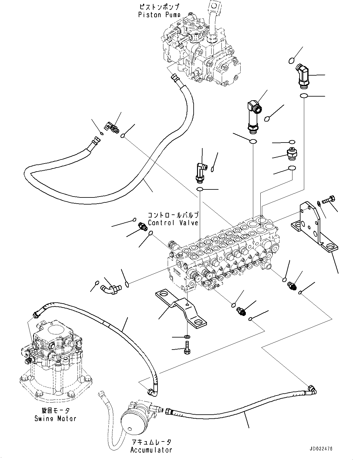 Соединительный штуцер 8255-62-R330 KOMATSU