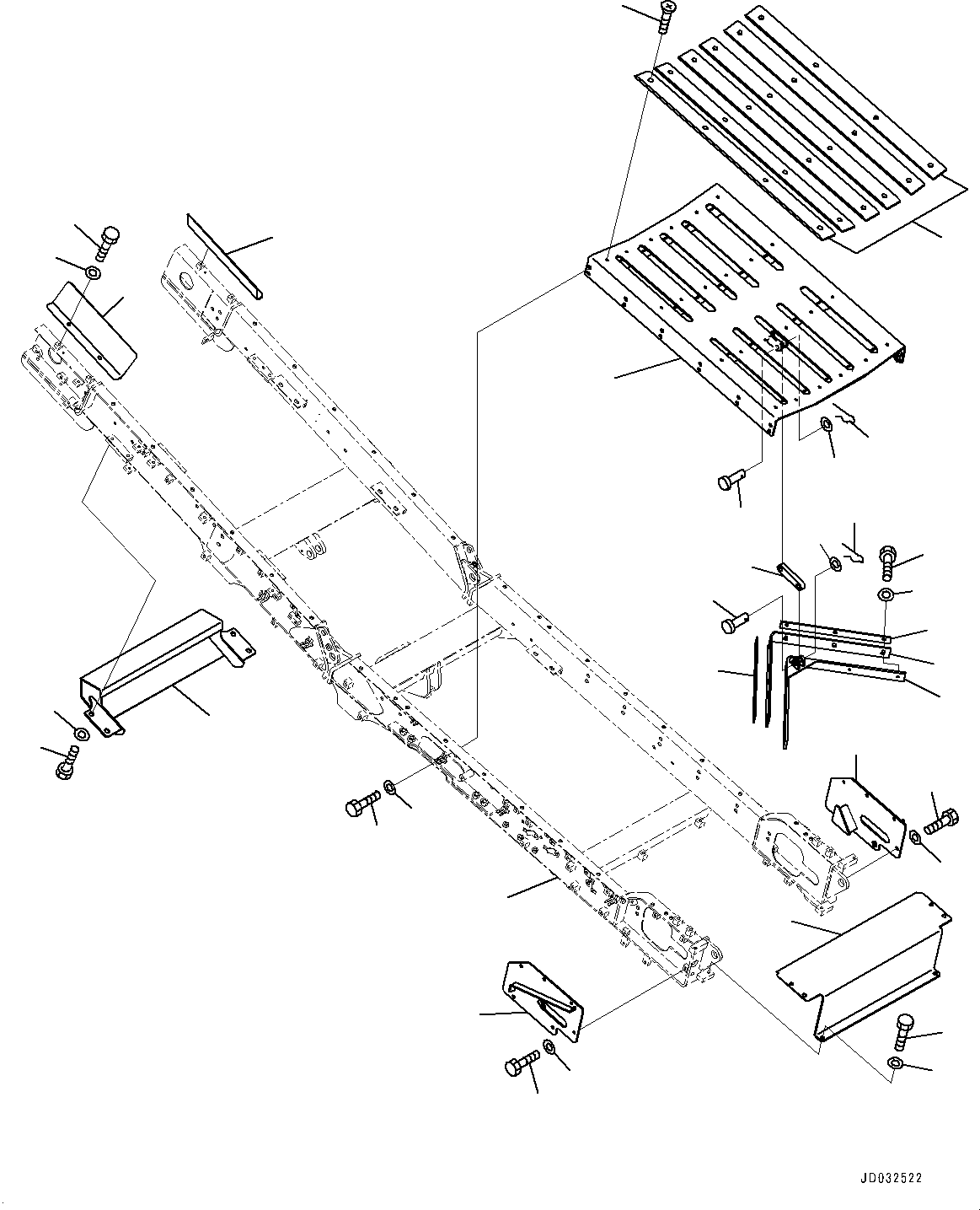 Frame,Rear(Side Conveyor,Frame) (8234-75-5121) KOMATSU