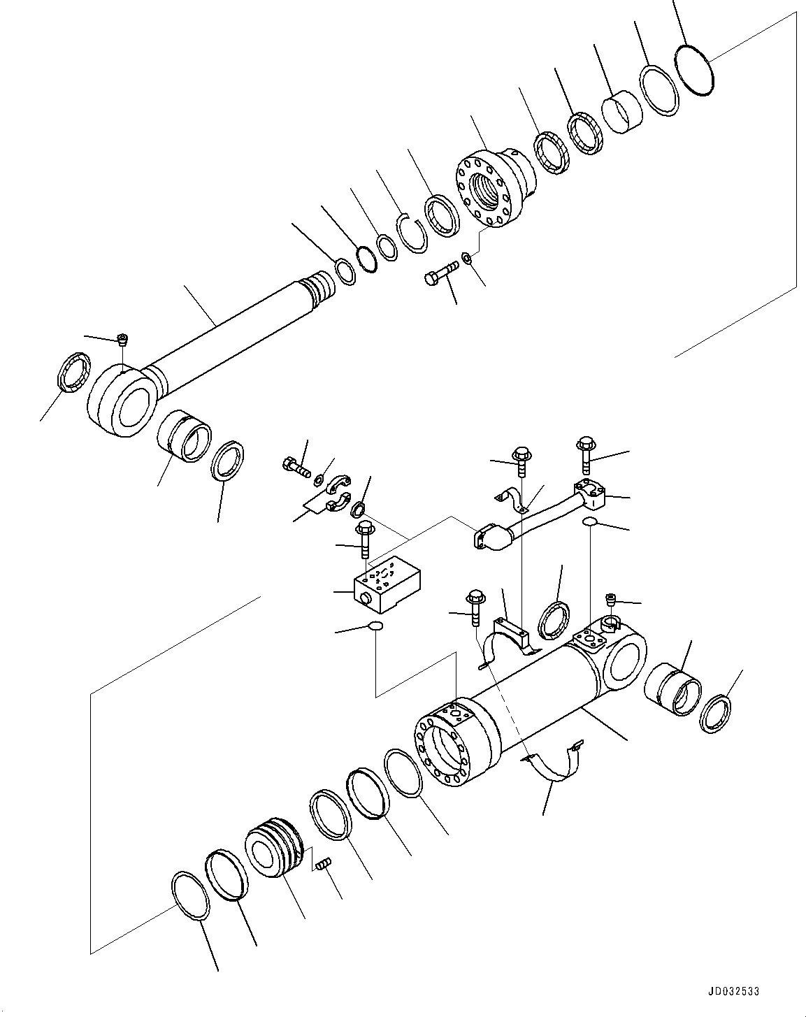 CYLINDER ASS'Y,BOTTOM DUMP 707-01-0C500 KOMATSU