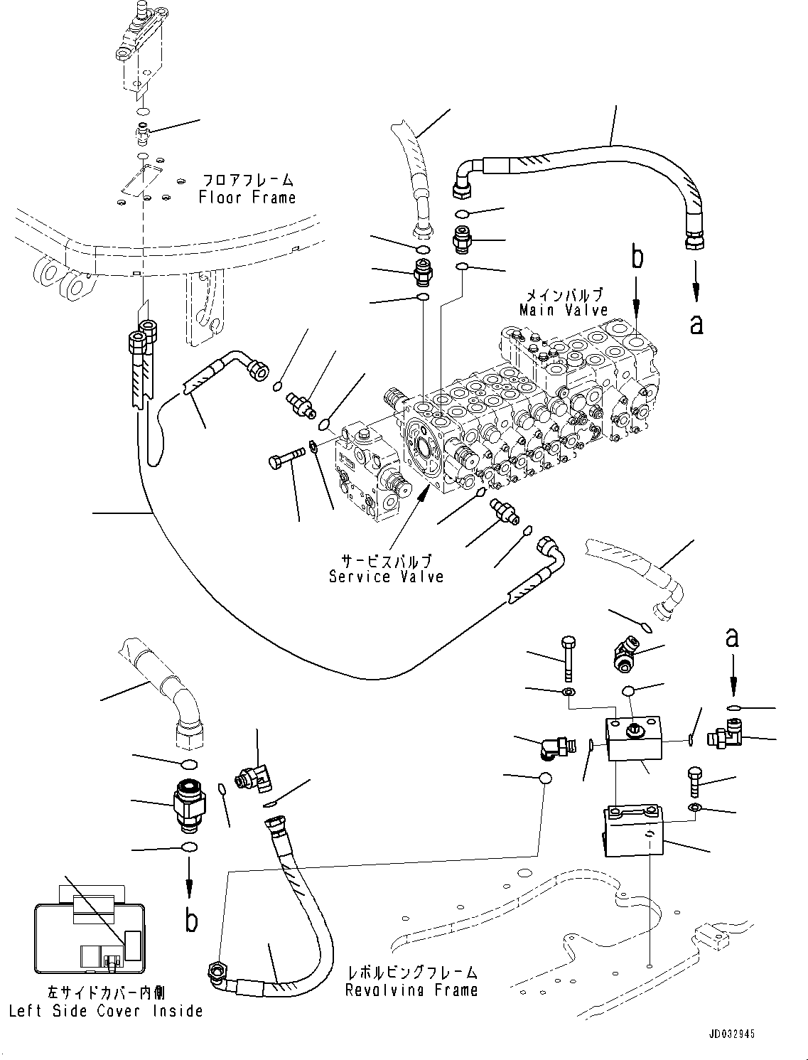 Hose(Actuator Piping,Boom, Arm, Bucket Cylinder,1-Additional Actuator Piping,For Australia and New Zealand) (22F-973-3141) KOMATSU