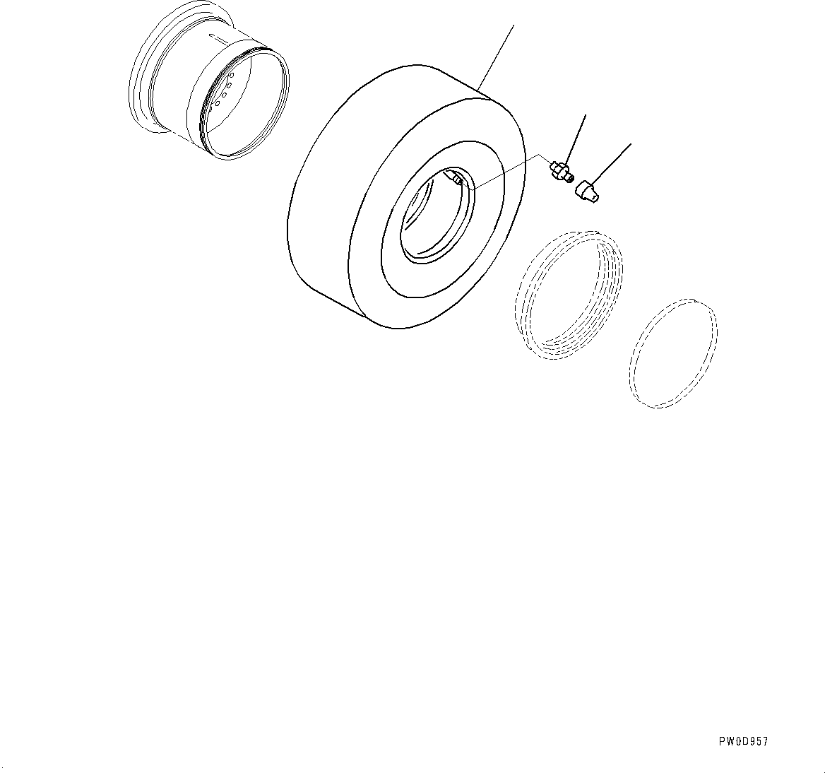 TIRE ASS'Y 421-Y29-1110 KOMATSU
