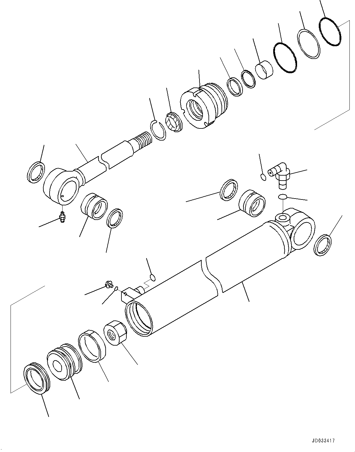 STEERING CYL. ASSEMBLY 707-00-XG760 KOMATSU