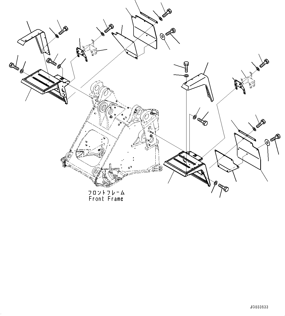 Bracket(General Tool Set,With Tire Stopper,Large Sized Cap and Overall) (421-Z65-H180) KOMATSU