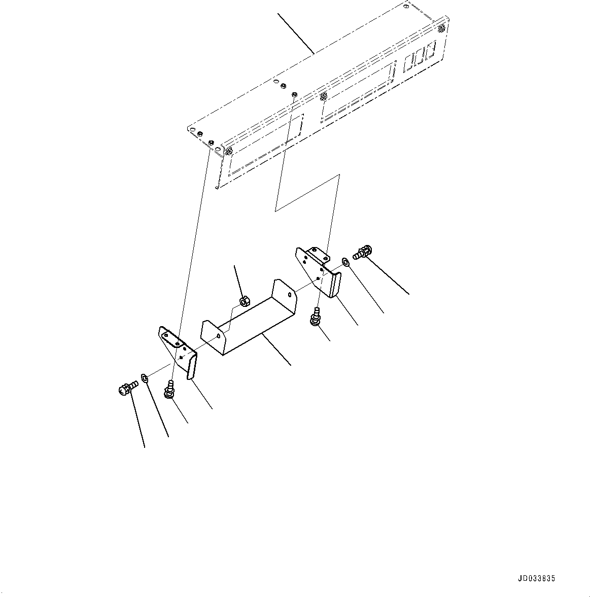 Bracket(ROPS Cab,Body and Floor,2-Passenger) (424-923-4290) KOMATSU