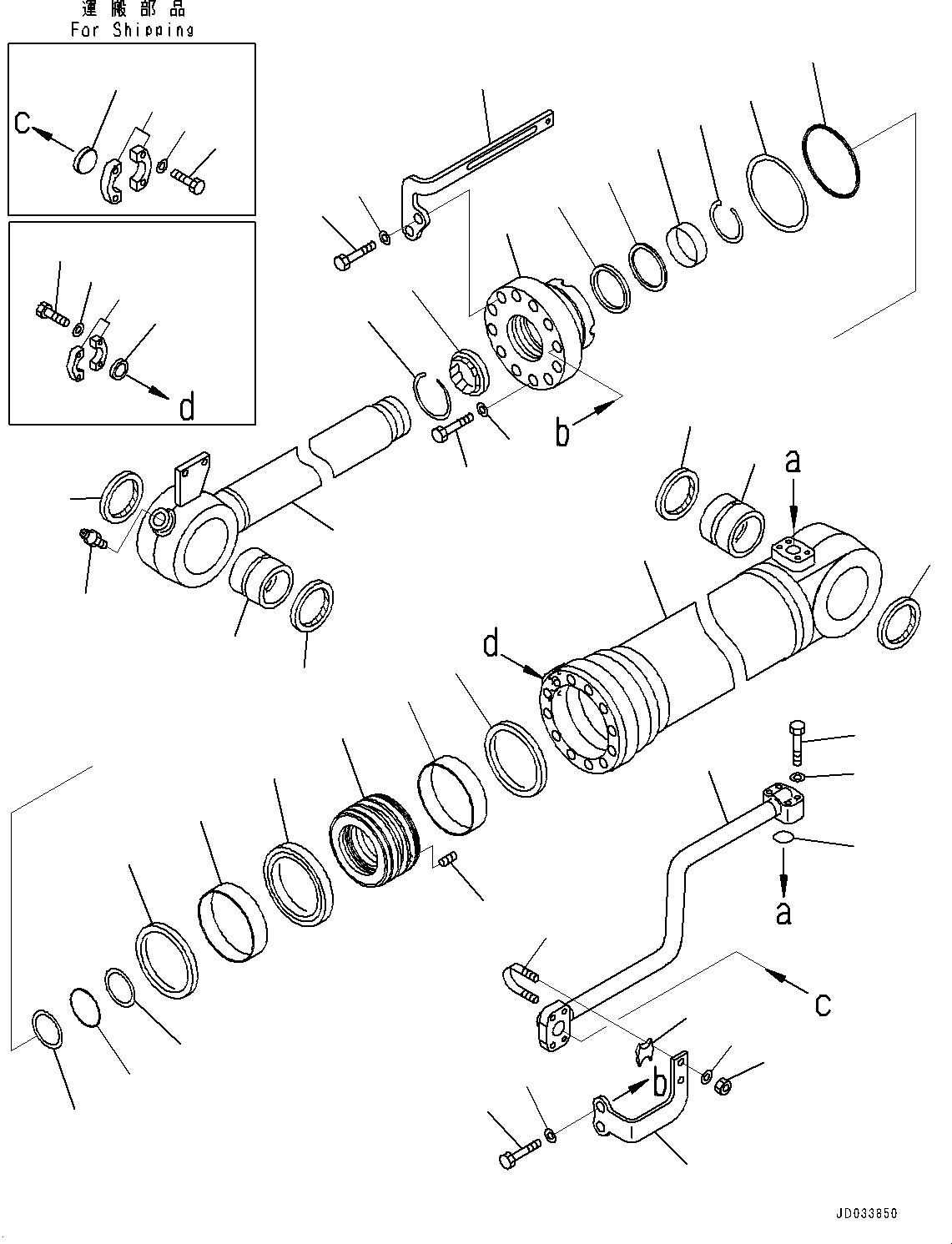 BUCKET CYLINDER GROUP 707-01-XP551 KOMATSU