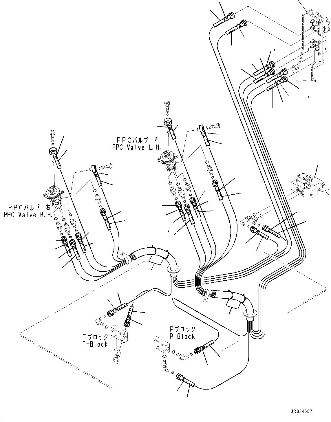 Valve Assembly(Proportional Pressure Control (PPC) Main Piping,Boom Shock Less Valve,With Boom and Arm Hydraulic Drift Prevention Valve) (21M-62-14970) KOMATSU