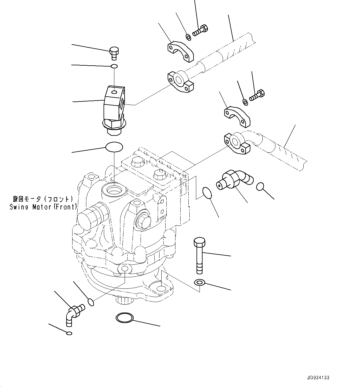 Hose(Swing Piping) (208-62-51270) KOMATSU