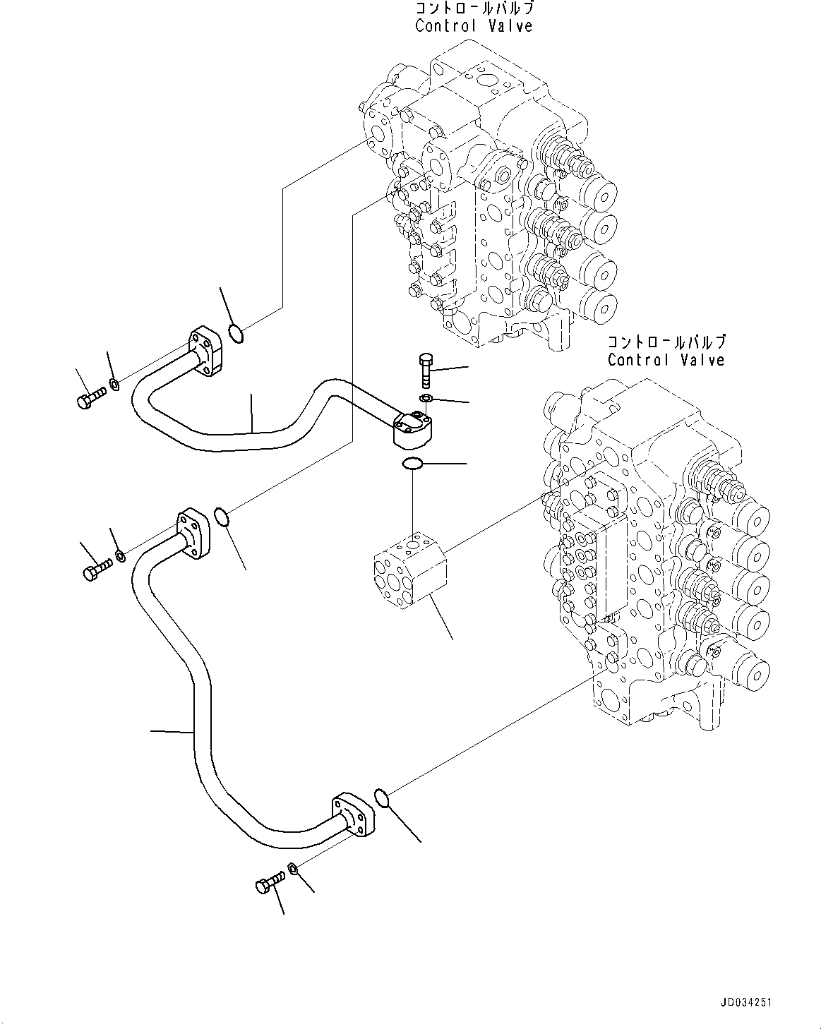 Block(Control Valve,Lift Check Valve and Inline Filter) (209-60-76331) KOMATSU