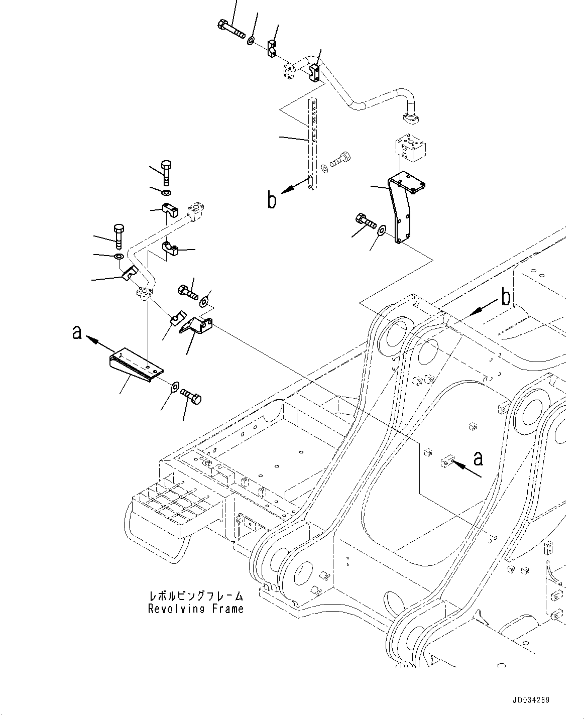 Bracket(Quick Return Piping,Bracket,Boom and Arm Hydraulic Drift Prevention Valve) (209-62-43350) KOMATSU