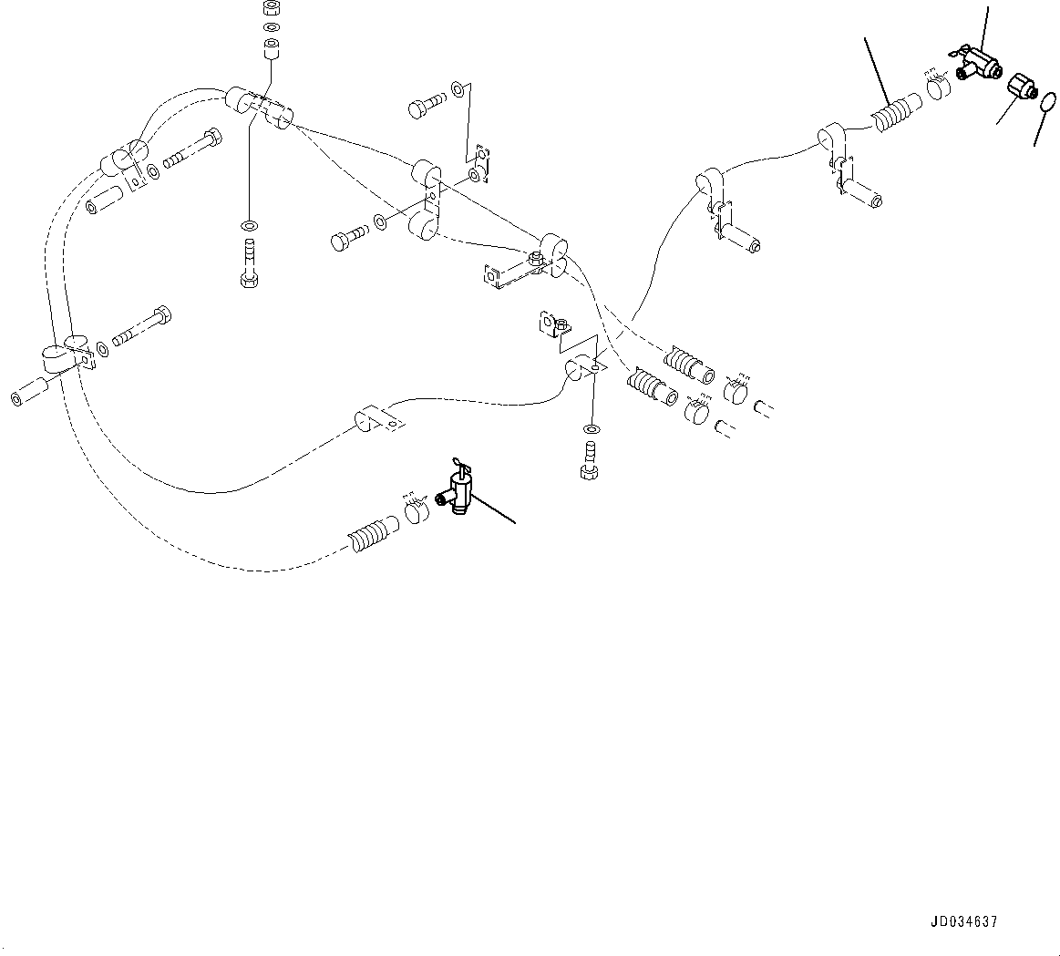 Hose(Air Conditioner Related Parts,Related Parts) (569-07-88371) KOMATSU