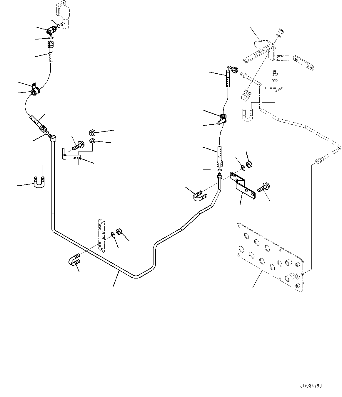 Bracket(Brake Control,Engine Oil Quick Fill Piping) (427-Z89-3370) KOMATSU