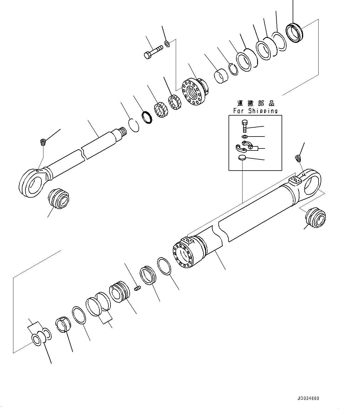 Цилиндр в сборе 707-01-0AS20 KOMATSU