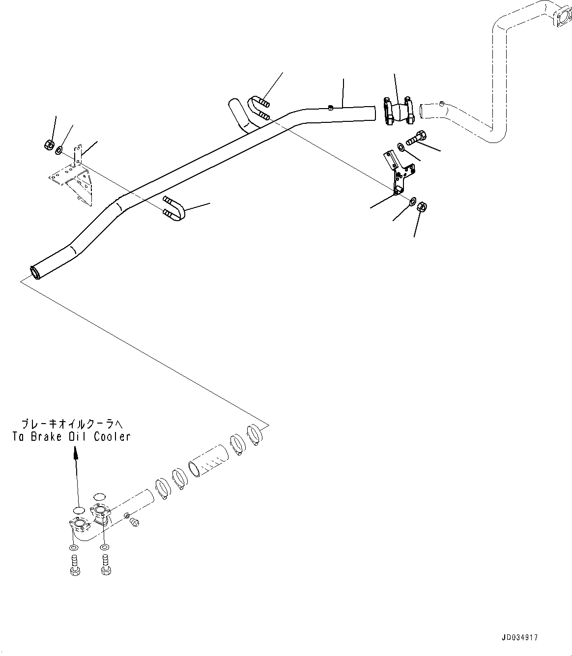 Bracket(Steering Linkage,Lubrication Piping) (569-61-88320) KOMATSU