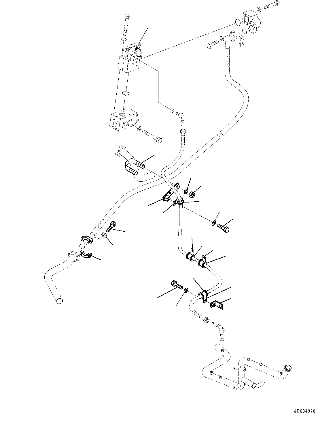 Body(Brake Oil Cooling Piping,Brake Control Valve) (561-60-62211) KOMATSU
