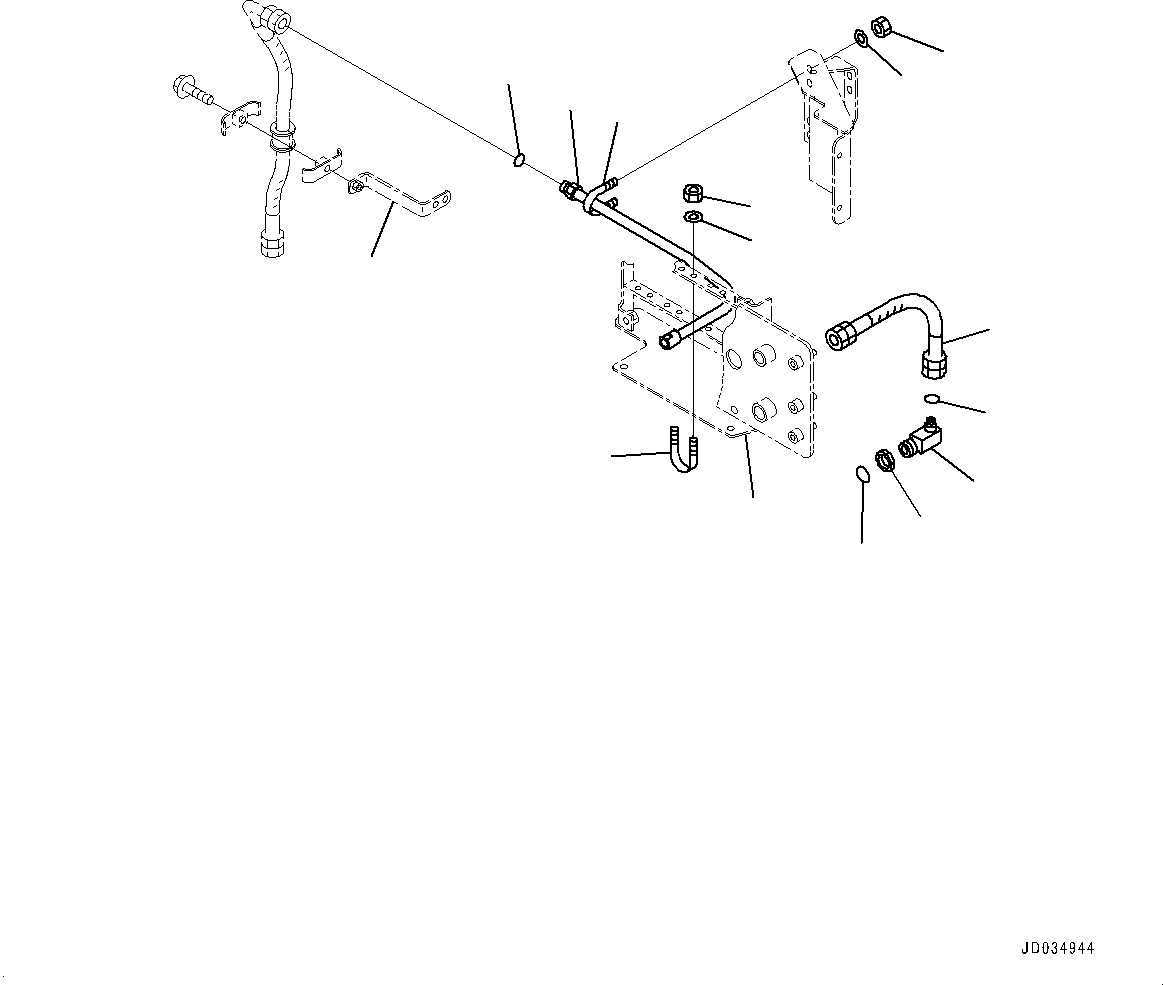 Bracket(Hydraulic Piping,Quick Fill Piping) (427-Z89-1370) KOMATSU