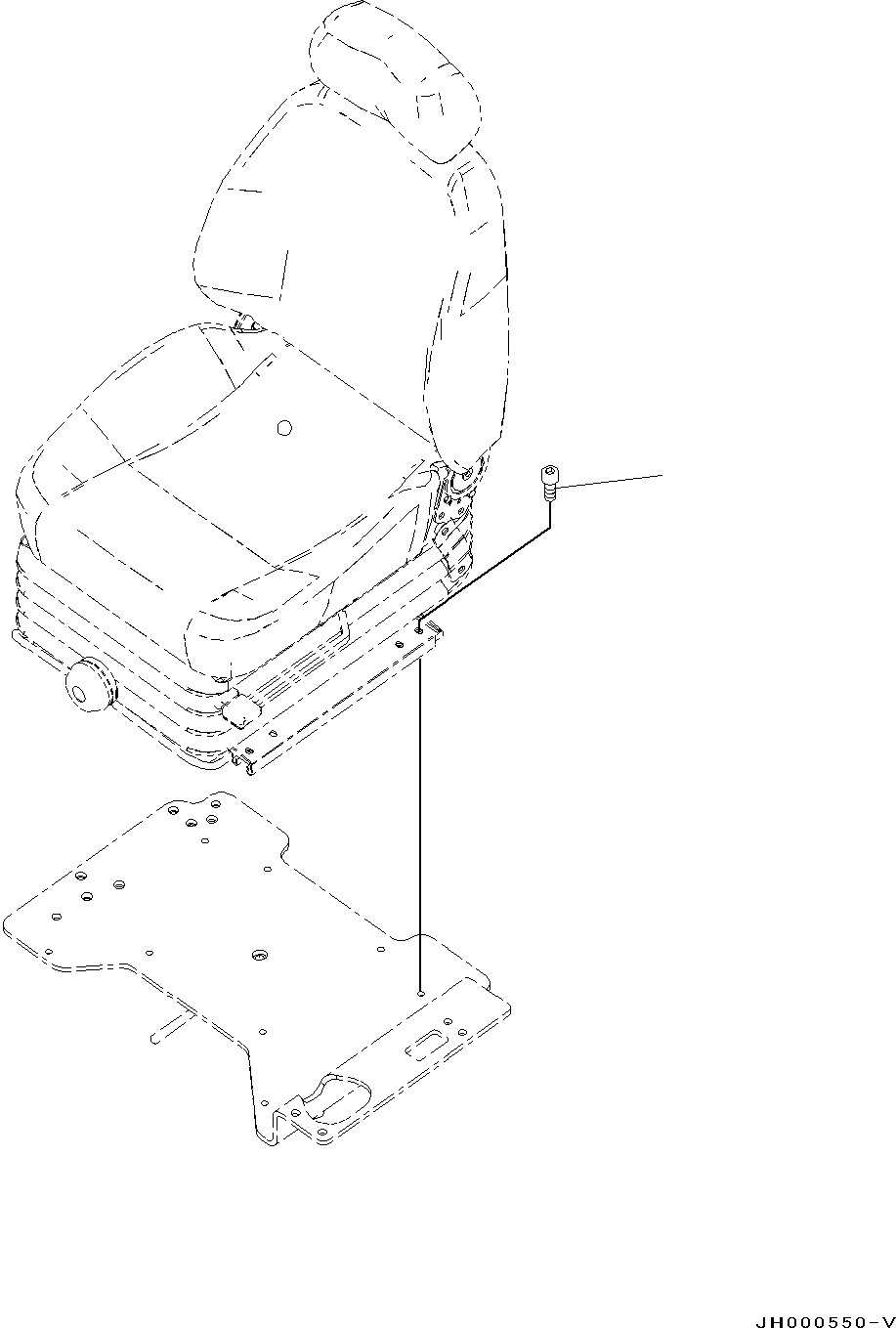 OPERATOR SEAT ASSEMBLY 22B-57-21402 KOMATSU
