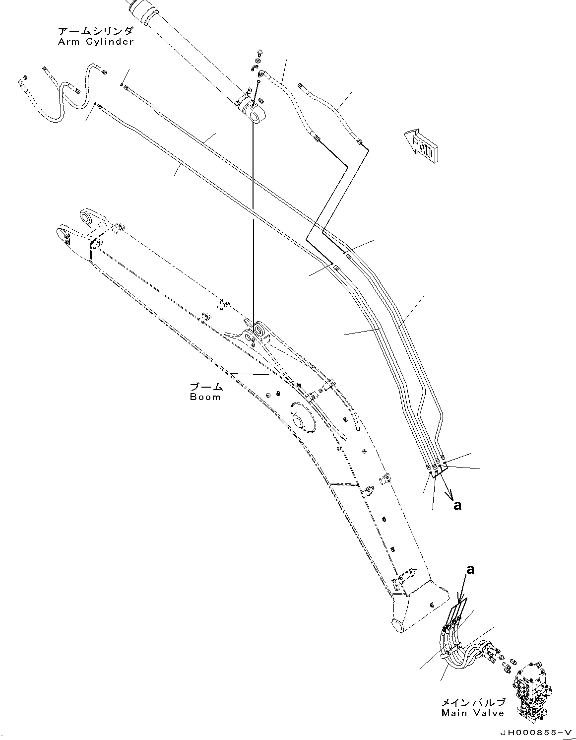 Hose(Arm Crane Unit,Boom Piping,With Breaker) (22B-62-21510) KOMATSU