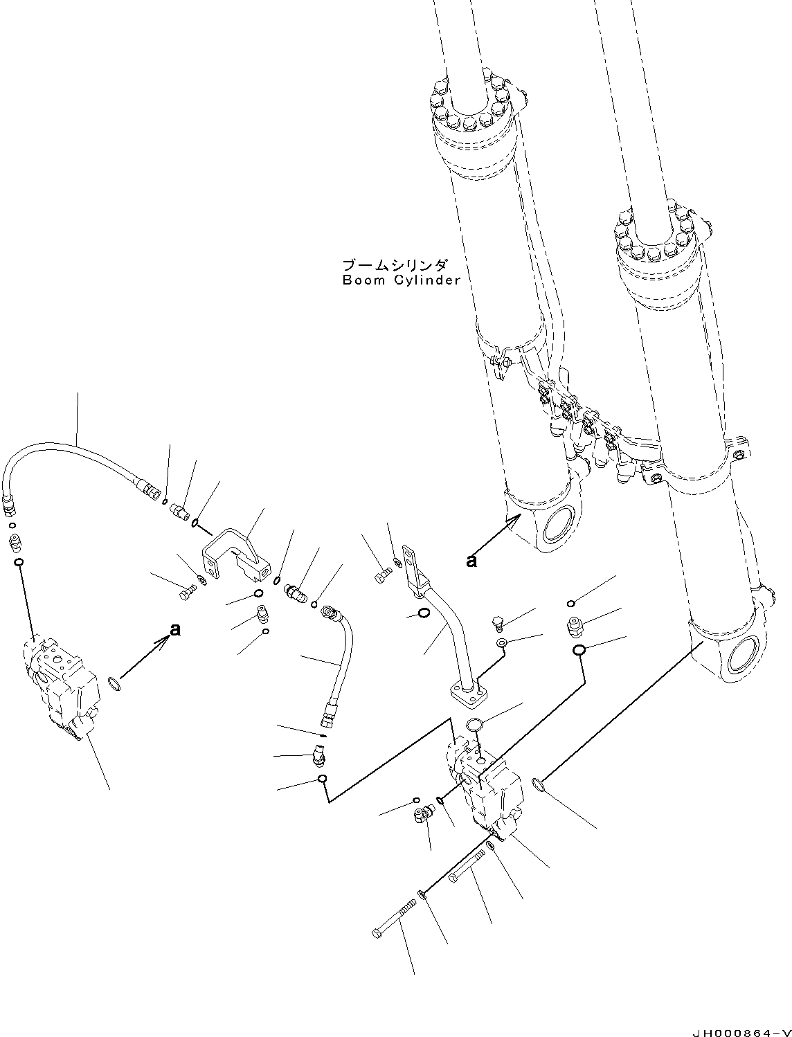 Valve Body(Arm Crane Unit,Boom Anti-drop Valve, R.H.) (702-21-38140) KOMATSU