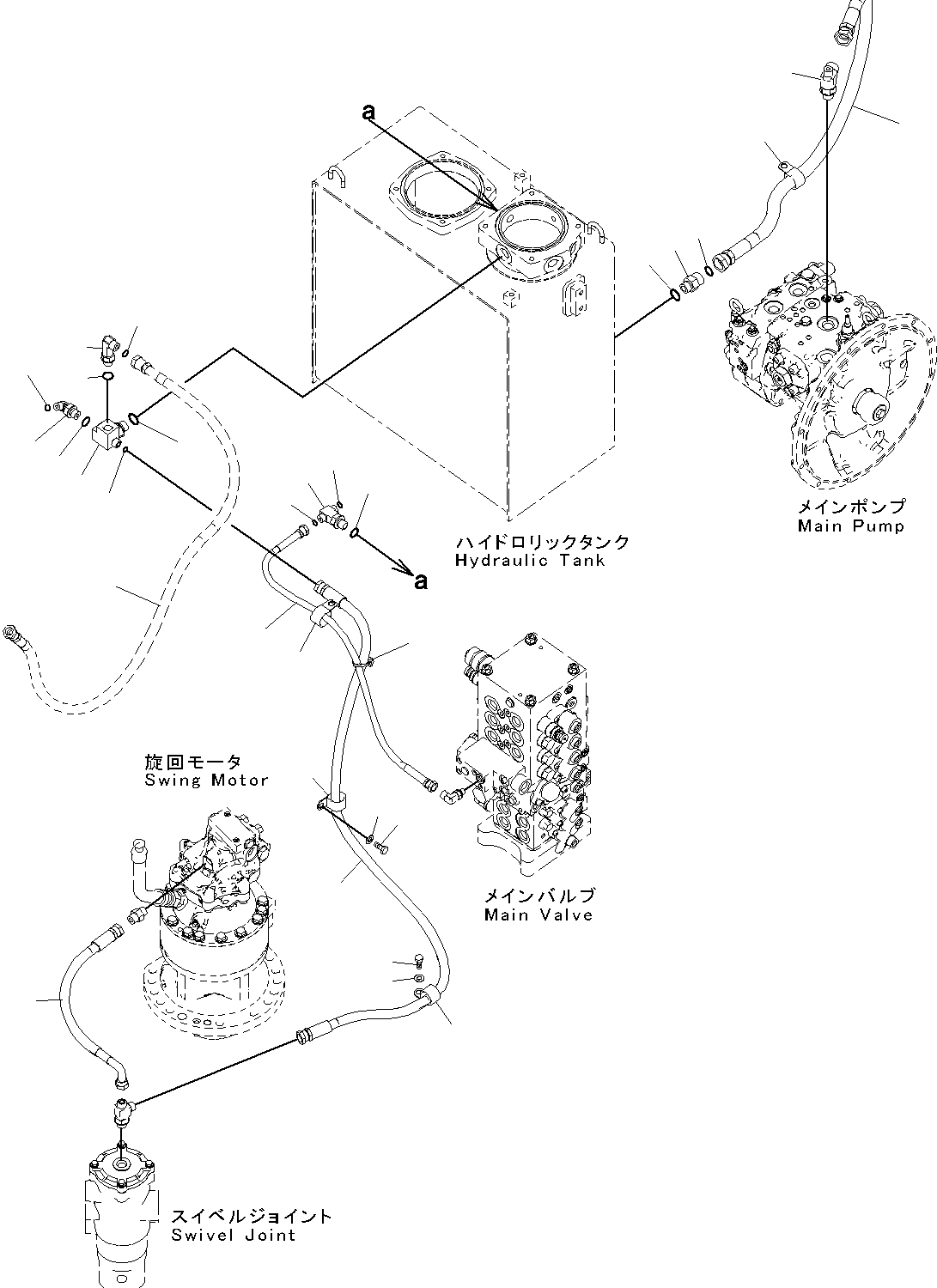 Hose(Hydraulic Drift Prevention Valve,With Boom and Arm Anti-drop Valve,For Australia) (203-62-13830) KOMATSU